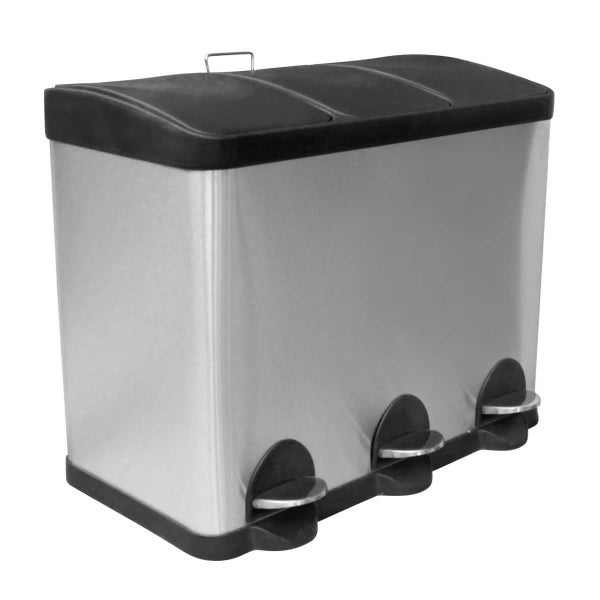 【当店限定180日延長保証】SunRuck 3分別ステンレスゴミ箱 45リットル(15L×3) サンルック SR-MHS292