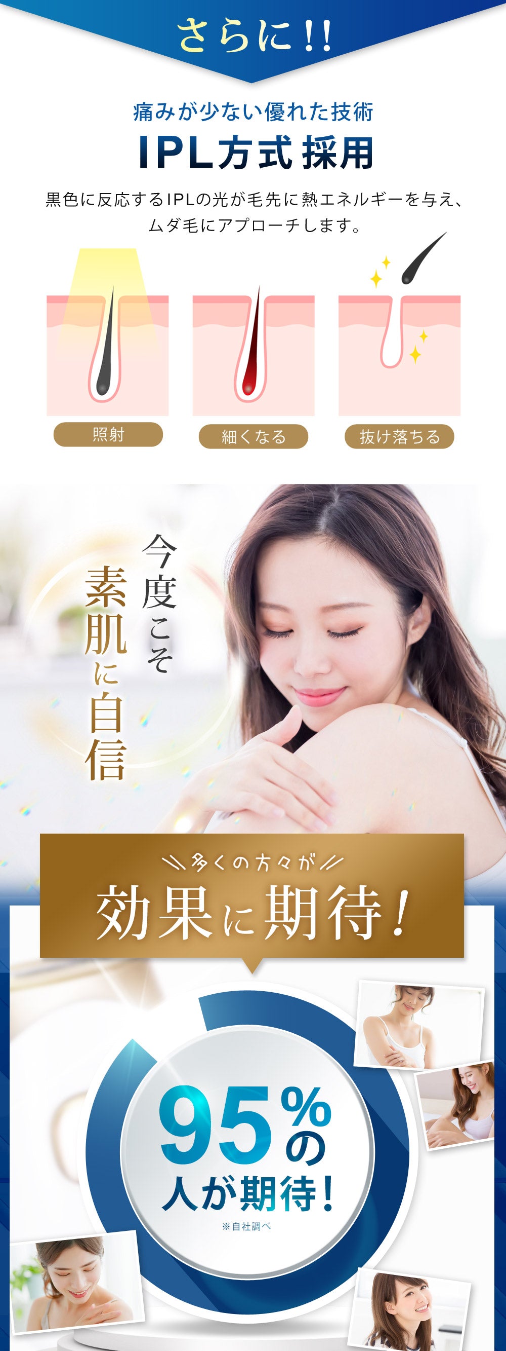 【キャンペーン】IPL脱毛器 EPIFLASH FASCINATEBEAUTY FN-IPE010-W 家庭用 光脱毛器 自宅 メンズ レディース