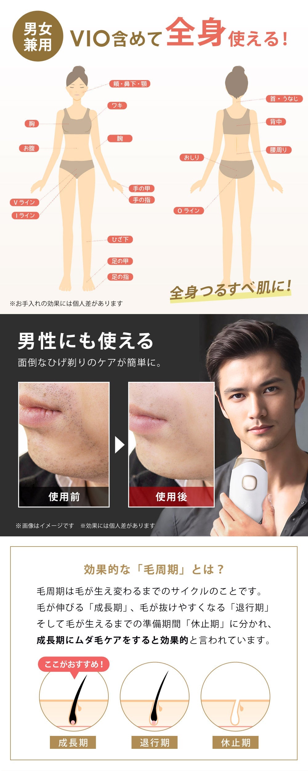 FASCINATEBEAUTY IPL光美容器 EPIFLASH ファッシネイトビューティー FN-IPE010-W