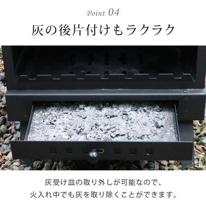 LandField 煙突付きガラス窓 薪ストーブ ランドフィールド LF-HOS030