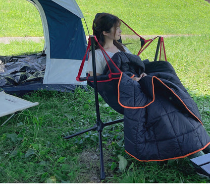 LandField 大判アウトドアブランケット(200×140cm) ランドフィールド LF-OB014-BK