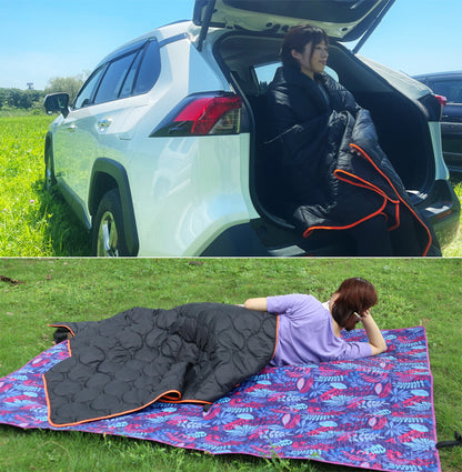 LandField 大判アウトドアブランケット(200×140cm) ランドフィールド LF-OB014-BK