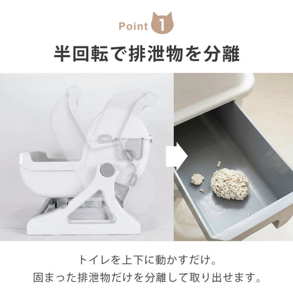 【当店限定180日延長保証】SunRuck 半自動猫用トイレ サンルック SR-ACT01