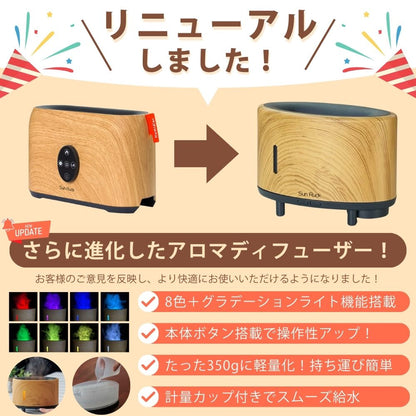 【当店限定180日延長保証】SunRuck 焚き火風LEDライトアロマディフューザー サンルック SR-FAH020-NW