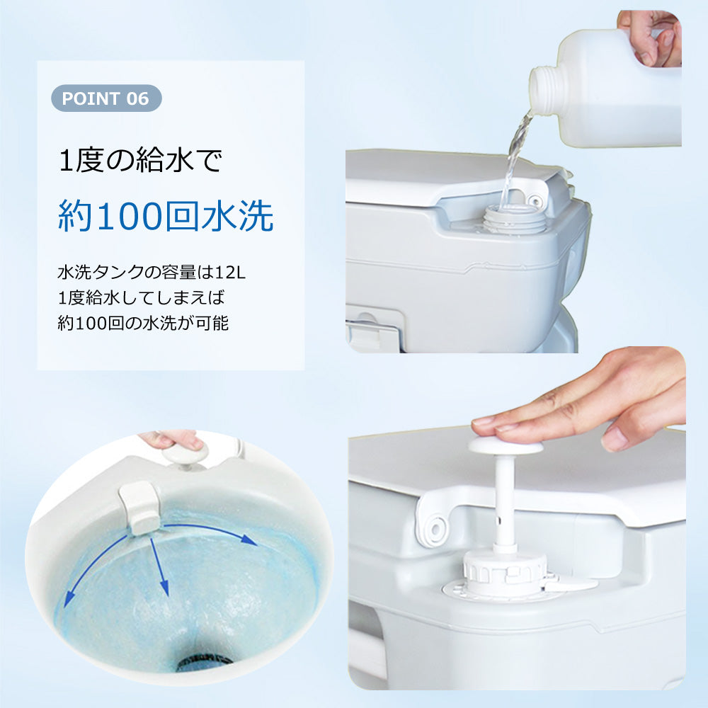 当店限定180日延長保証】SunRuck ポータブル水洗トイレ(21L