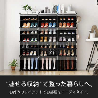 【当店限定180日延長保証】SunRuck 組み立て式シューズボックス 最大48足収納 サンルック SR-SC038-W SR-SC038-BK SR-SC038-NWB SR-SC038-MB