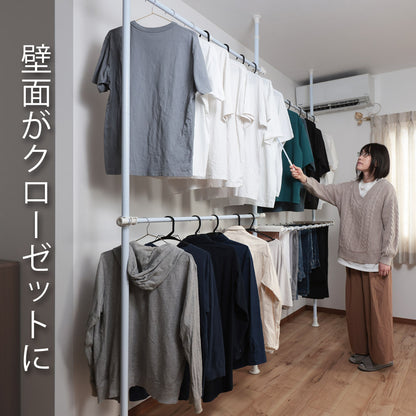 【当店限定180日延長保証】 SunRuck つっぱり棒ハンガー サンルック SR-TH02SL SR-TH03SL