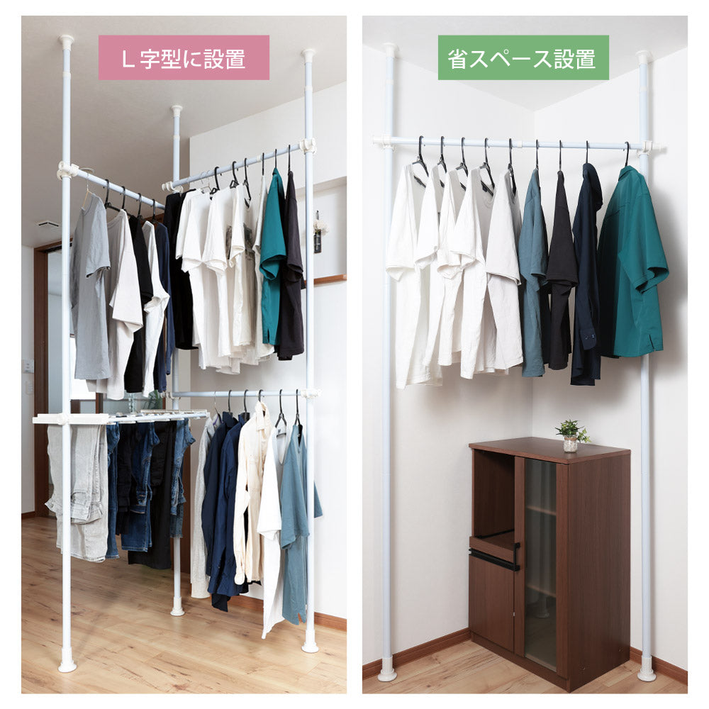 【当店限定180日延長保証】 SunRuck つっぱり棒ハンガー サンルック SR-TH02SL SR-TH03SL