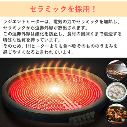 【お得なセット品】【当店限定180日延長保証】SunRuck ラジエントヒーター 丸網セット ラジエントヒーター SR-YTC-04W
