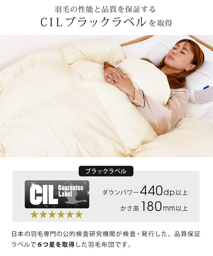 SunRuck 日本製羽毛布団 ホワイトマザーグースダウン 95% シングルサイズ A784SZ