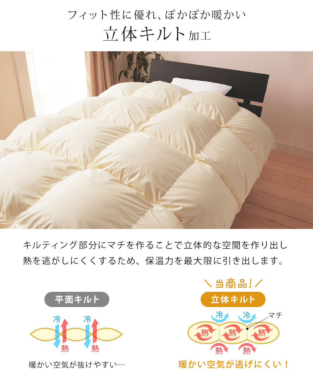 SunRuck 日本製羽毛布団 ホワイトマザーグースダウン 95% キングサイズ サンルック A784KZ