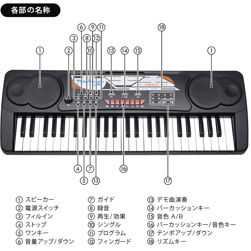 【当店限定180日延長保証】 SunRuck 電子キーボード PlayTouch49 49鍵盤 サンルック SR-DP02