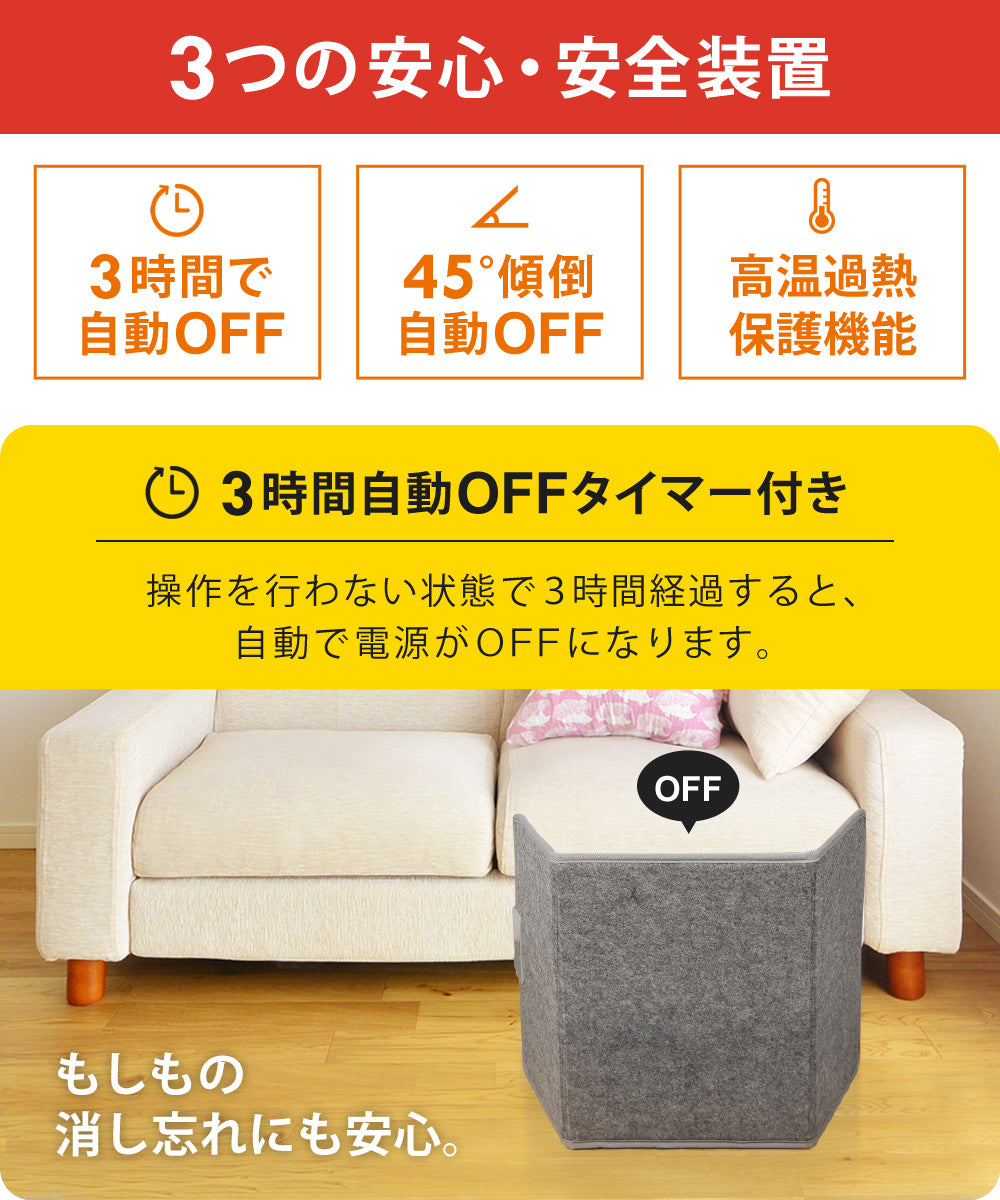 SunRuck ぱたんこヒーター 折りたたみパネルヒーター サンルック SR-PH010-GY