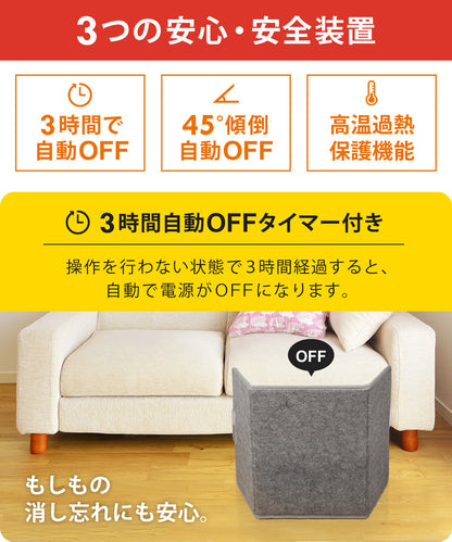 SunRuck ぱたんこヒーター 折りたたみパネルヒーター サンルック SR-PH010-GY