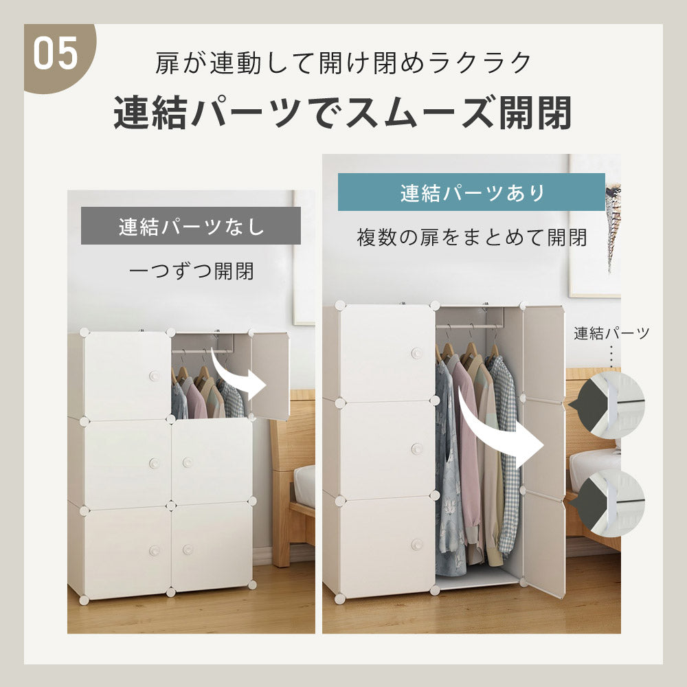 【当店限定180日延長保証】 SunRuck 組立式クローゼット サンルック SR-STW034-WH