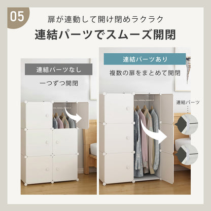 【当店限定180日延長保証】 SunRuck 組立式クローゼット サンルック SR-STW034-WH