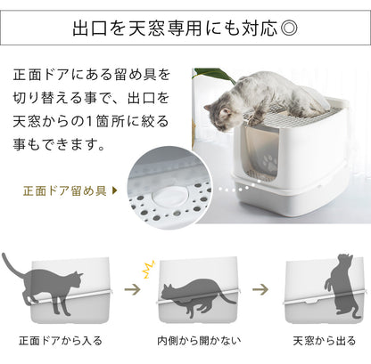 【当店限定180日延長保証】SunRuck ツードア猫トイレ サンルック SR-TCT01-GY