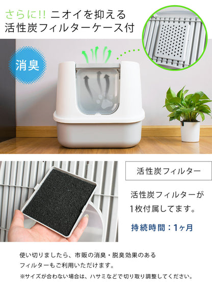 【当店限定180日延長保証】SunRuck ツードア猫トイレ サンルック SR-TCT01-GY
