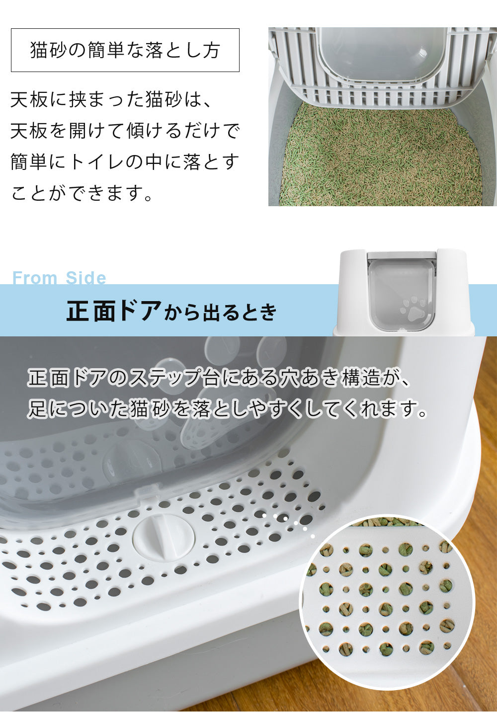 【当店限定180日延長保証】SunRuck ツードア猫トイレ サンルック SR-TCT01-GY