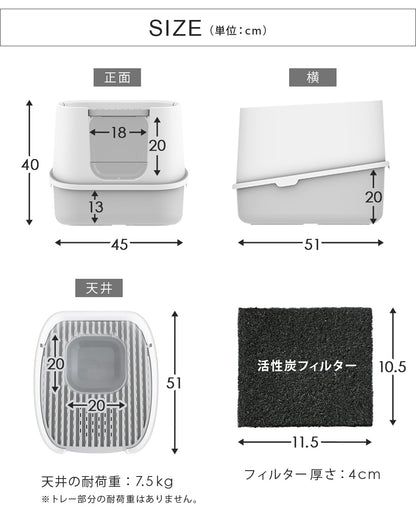 【当店限定180日延長保証】SunRuck ツードア猫トイレ サンルック SR-TCT01-GY